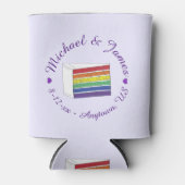 Regenbooggordel Slice Paarse Heart LGBT Gay Blikjeskoeler (Voorkant)