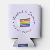 Regenbooggordel Slice Paarse Heart LGBT Gay Blikjeskoeler (Achterkant)