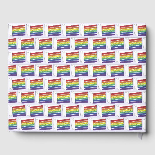 Regenbooggordel Slice Paarse Heart LGBT Gay Gastenboek (Achterkant)