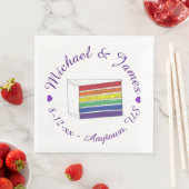 Regenbooggordel Slice Paarse Heart LGBT Gay Servet (Insitu)