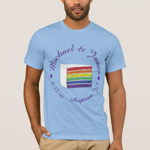 Regenbooggordel Slice Paarse Heart LGBT Gay T-shirt