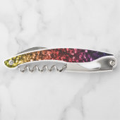 Regenbooggoud rode paarse fauzen Monogram Kurkentrekker (Achterkant)