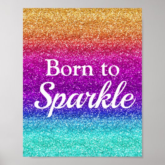 Regenbooggradiënt aan de Sparkle Poster (Voorkant)