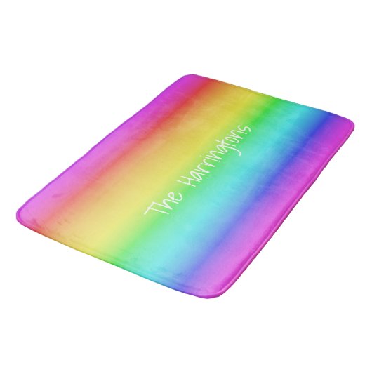 Regenbooggradiënt aangepaste badmatten (Gekanteld)