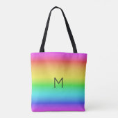 Regenbooggradiënt aangepaste monogram zakken tote bag (Achterkant)