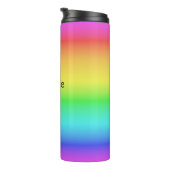 Regenbooggradiënt, aangepaste naam tumbler thermosbeker (Geroteerd rechts)