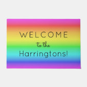 Regenbooggradiënt, aangepaste tekstdeurmatten deurmat (Voorkant)