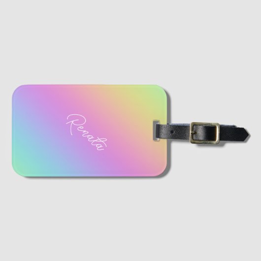 Regenbooggradiënt Bagagelabel (Voorkant (horizontaal))