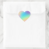  regenbooggradiënt bruiloft hart sticker (Tas)