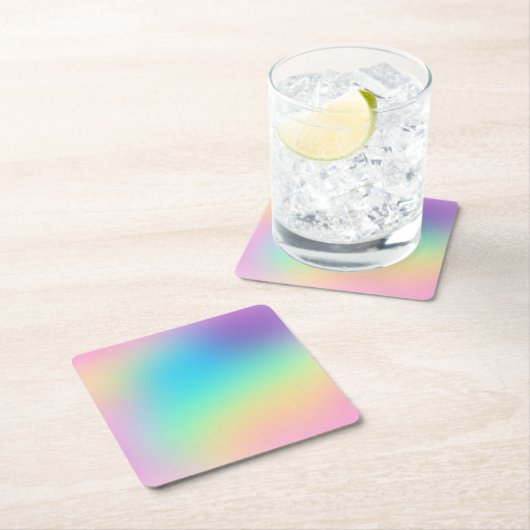  regenbooggradiënt bruiloft kartonnen onderzetters (Insitu)