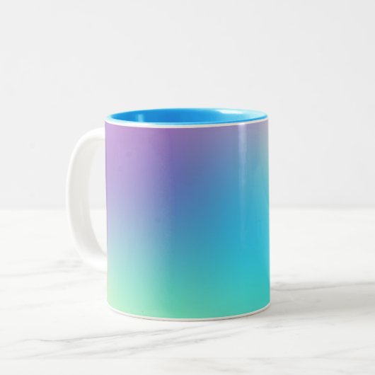 regenbooggradiënt bruiloft tweekleurige koffiemok (Voorkant links)