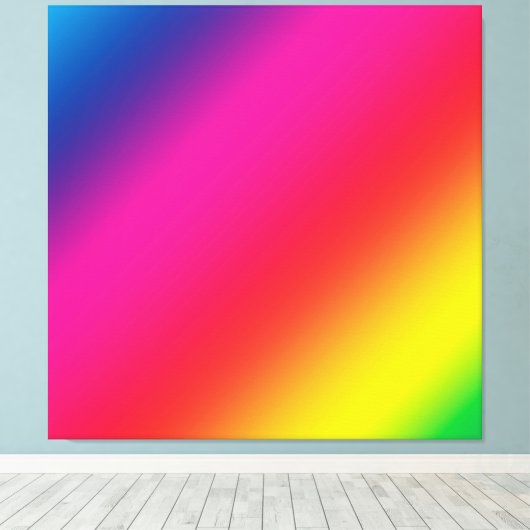 Regenbooggradiënt Canvas Afdruk (Insitu (Houten vloer))
