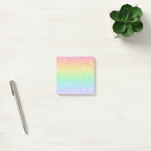 Regenbooggradiënt Doodles Post-it Notes (Kantoor)