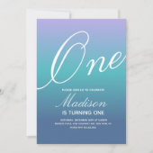 Regenbooggradiënt Elke leeftijd kleurrijke uitnodi Kaart (Voorkant)