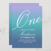 Regenbooggradiënt Elke leeftijd kleurrijke uitnodi Kaart (Voorkant / Achterkant)