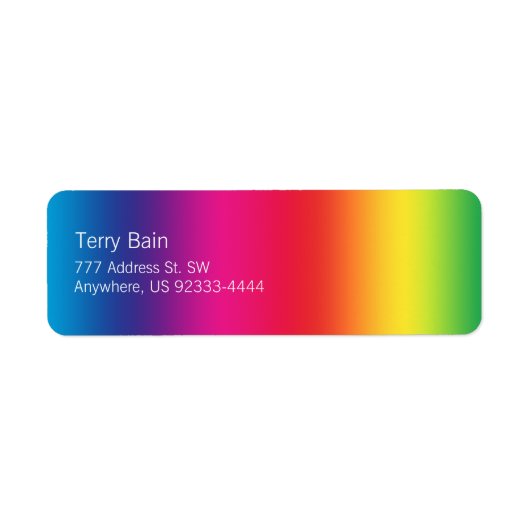 Regenbooggradiënt Etiket (Voorkant)