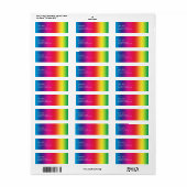 Regenbooggradiënt Etiket (Full Sheet)