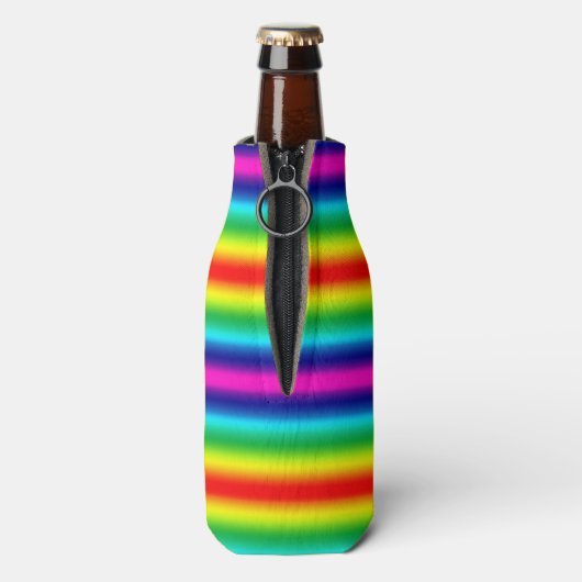 Regenbooggradiënt. Flesjeskoeler (Fles Achterkant)