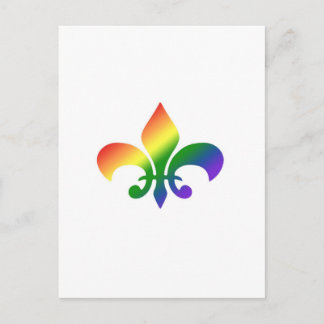 Regenbooggradiënt Fleur de Lis Briefkaart
