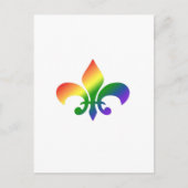 Regenbooggradiënt Fleur de Lis Briefkaart (Voorkant)