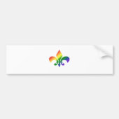 Regenbooggradiënt Fleur de Lis Bumpersticker (Voorkant)