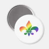 Regenbooggradiënt Fleur de Lis Magneet (Voorkant / Achterkant)