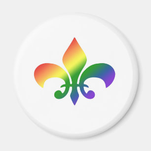 Regenbooggradiënt Fleur de Lis Magneet