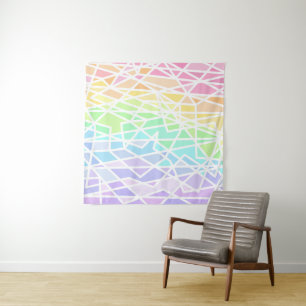 Regenbooggradiënt Geometrische afstamming Wandkleed