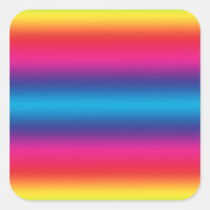Regenbooggradiënt - Gepersonaliseerd regenbogen S Vierkante Sticker