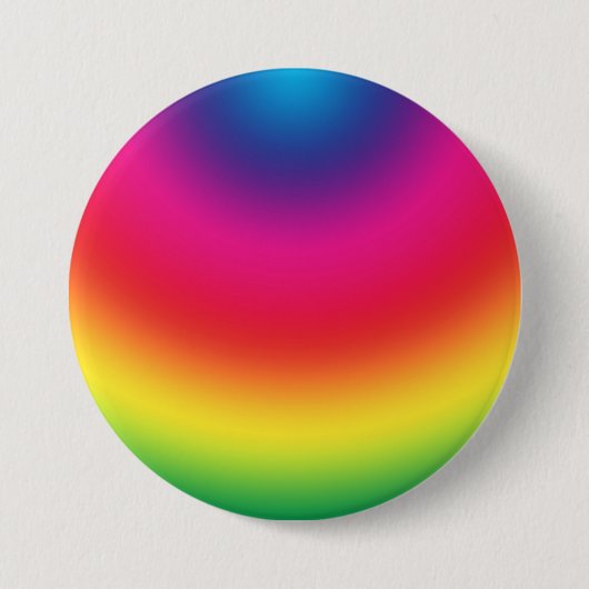 Regenbooggradiënt - Gepersonaliseerd regenbogen Sj Ronde Button 7,6 Cm (Voorkant)