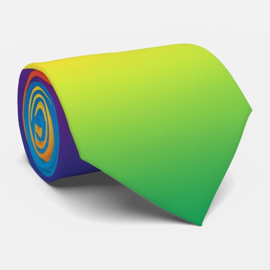 Regenbooggradiënt - Gepersonaliseerd regenbogen Sj Stropdas (Opgerold)