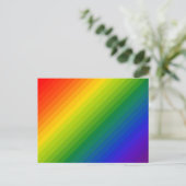 Regenbooggradiënt gestript briefkaart (Staand voorkant)