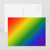 Regenbooggradiënt gestript briefkaart (Voorkant / Achterkant)