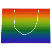 Regenbooggradiënt gestript groot cadeauzakje (Voorkant)