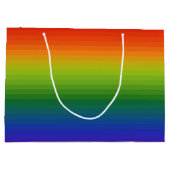 Regenbooggradiënt gestript groot cadeauzakje (Achterkant)