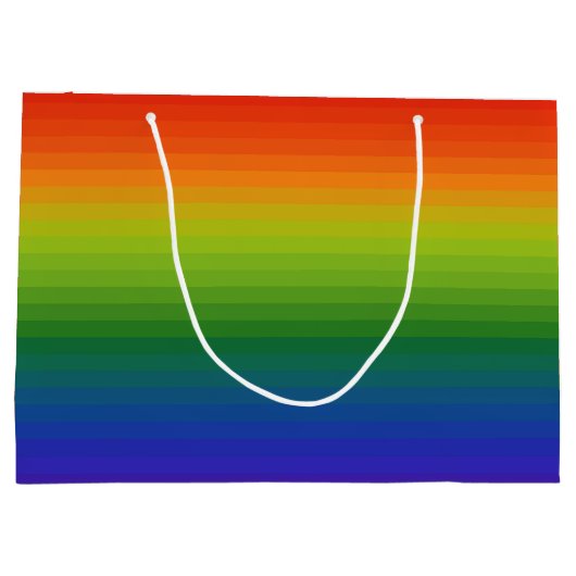 Regenbooggradiënt gestript groot cadeauzakje (Achterkant)
