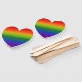 Regenbooggradiënt gestript handwaaier (Niet-gemonteerd)