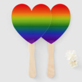Regenbooggradiënt gestript handwaaier (Voorkant en achterkant)