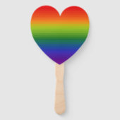 Regenbooggradiënt gestript handwaaier (Voorkant)