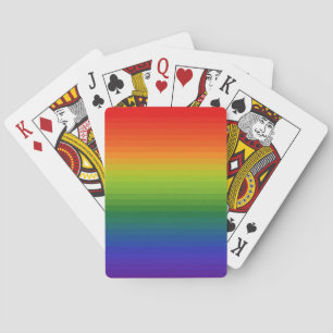 Regenbooggradiënt gestript pokerkaarten