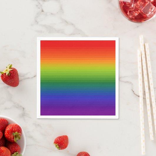 Regenbooggradiënt gestript servet (Insitu)