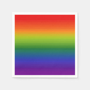 Regenbooggradiënt gestript servet