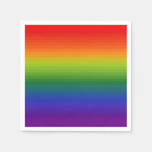 Regenbooggradiënt gestript servet (Voorkant)