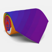 Regenbooggradiënt gestript stropdas (Opgerold)