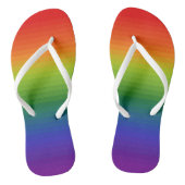 Regenbooggradiënt gestript teenslippers (Voetbed)