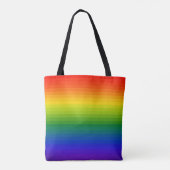 Regenbooggradiënt gestript tote bag (Achterkant)