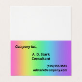 Regenbooggradiënt gevouwen Visitekaartjes (Buitenkant ongevouwen)
