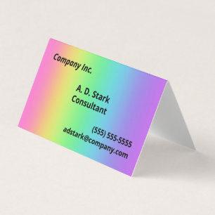 Regenbooggradiënt gevouwen Visitekaartjes