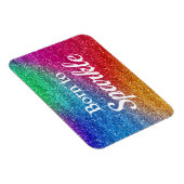 Regenbooggradiënt Glitter Born to Sparkle Magneet (Rechterzijde)