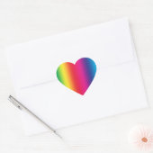 Regenbooggradiënt Hart Sticker (Envelop)